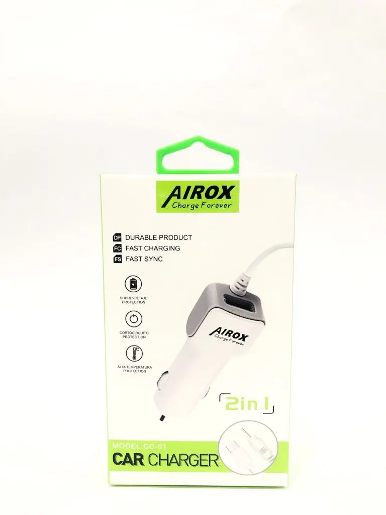 Airox 2 in 1 Car Charger CC01 airox.pk