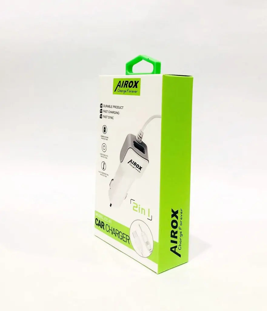 Airox 2 in 1 Car Charger CC01 airox.pk