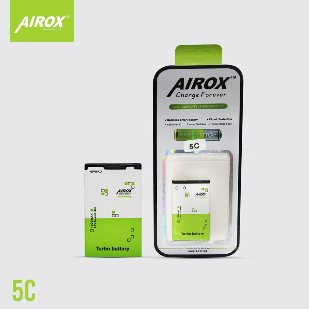 Airox Nokia battery business - Turbo 4C | 5C | 4U | 4UL | 4L | 5J | Nokia Batteries - Airox.pk