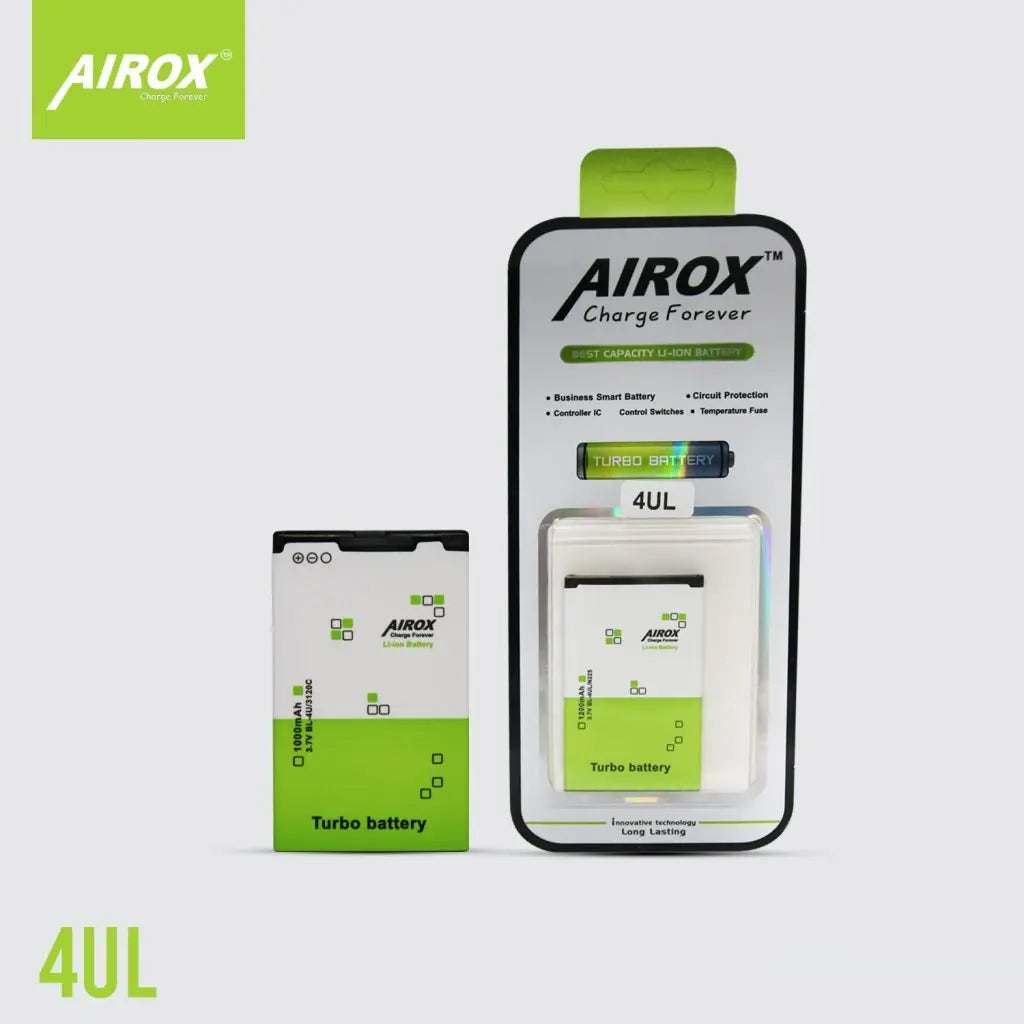 Airox Nokia battery business - Turbo 4C | 5C | 4U | 4UL | 4L | 5J | Nokia Batteries - Airox.pk