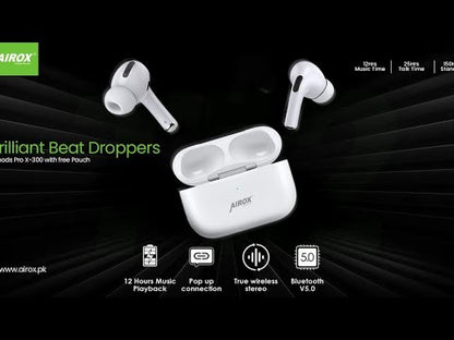 Airox X300 AirPods Pro 5.1 Super Bass Longer Play Time - AirPods Pro Price in pakistan