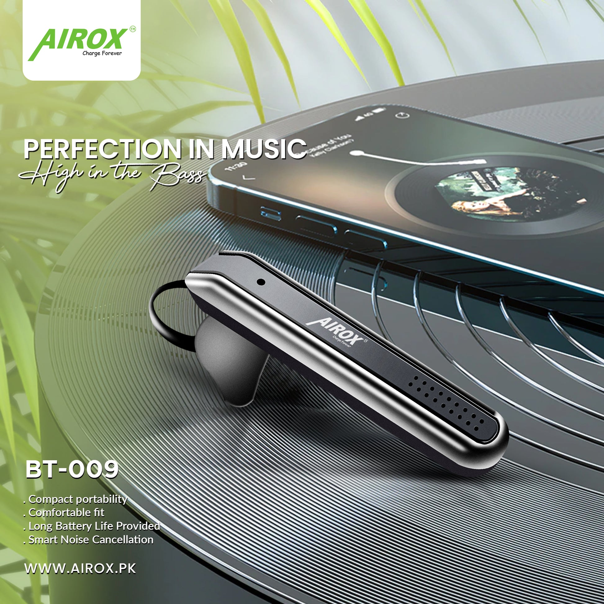 Airox BT009 Wireless Bluetooth airox.pk