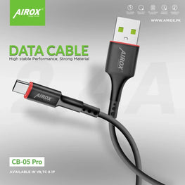 Airox CB05 Pro Fast 2.4A Fast Charging Cable || Best Data Cable & Fast Charging Cable Price in Pakistan - Airox.pk