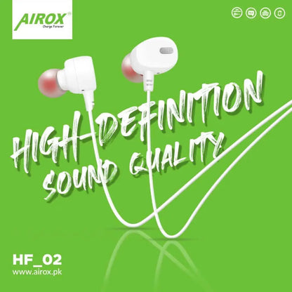 Airox HF-02 Dynamic Handsfree || best price handsfree in Pakistan - Airox.pk
