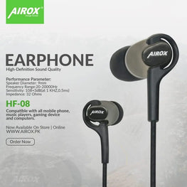 Airox HF08 Earphone || Best Quality Earphone in Pakistan - Airox.pk