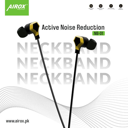 Airox NB-01 Wireless Bluetooth Neckband 5.0 Super base and Clear Sound NB-01 - Airox.pk