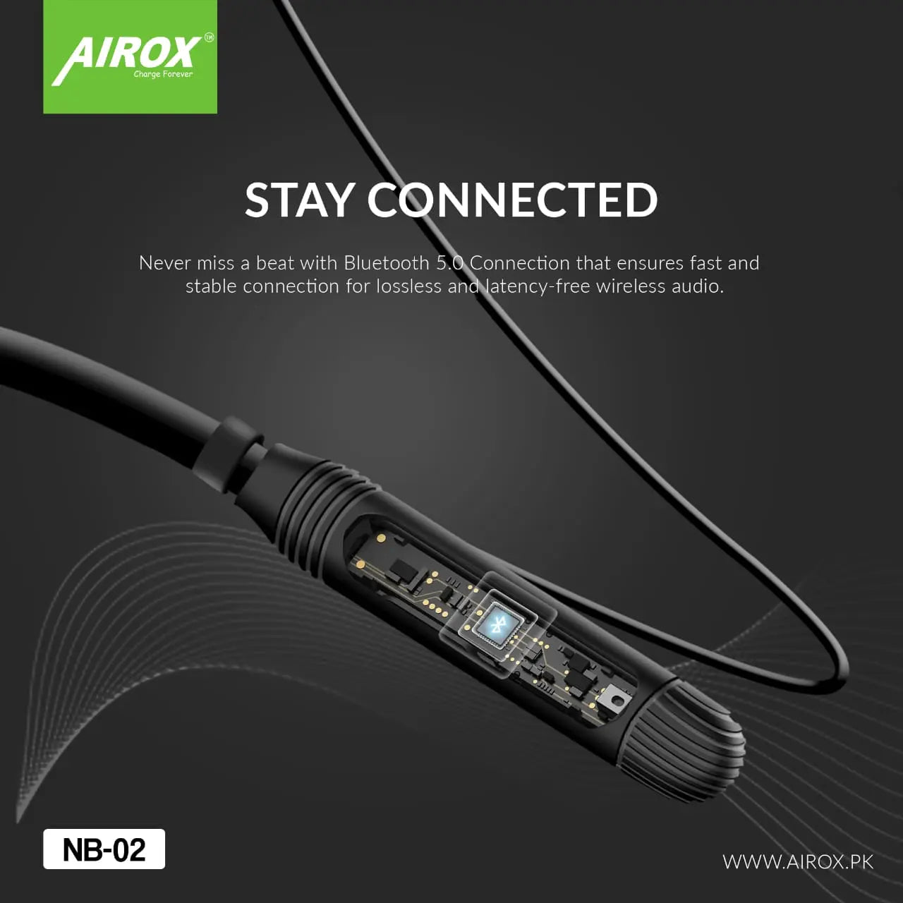 Airox NB-02 Wireless Handsfree  Neckband Handsfree –