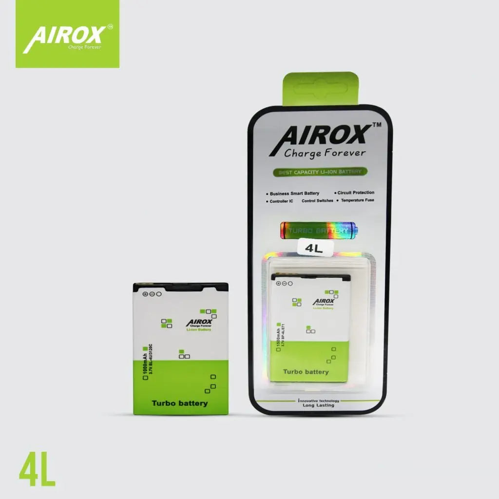 Airox Nokia battery business - Turbo 4C | 5C | 4U | 4UL | 4L | 5J | Nokia Batteries - Airox.pk