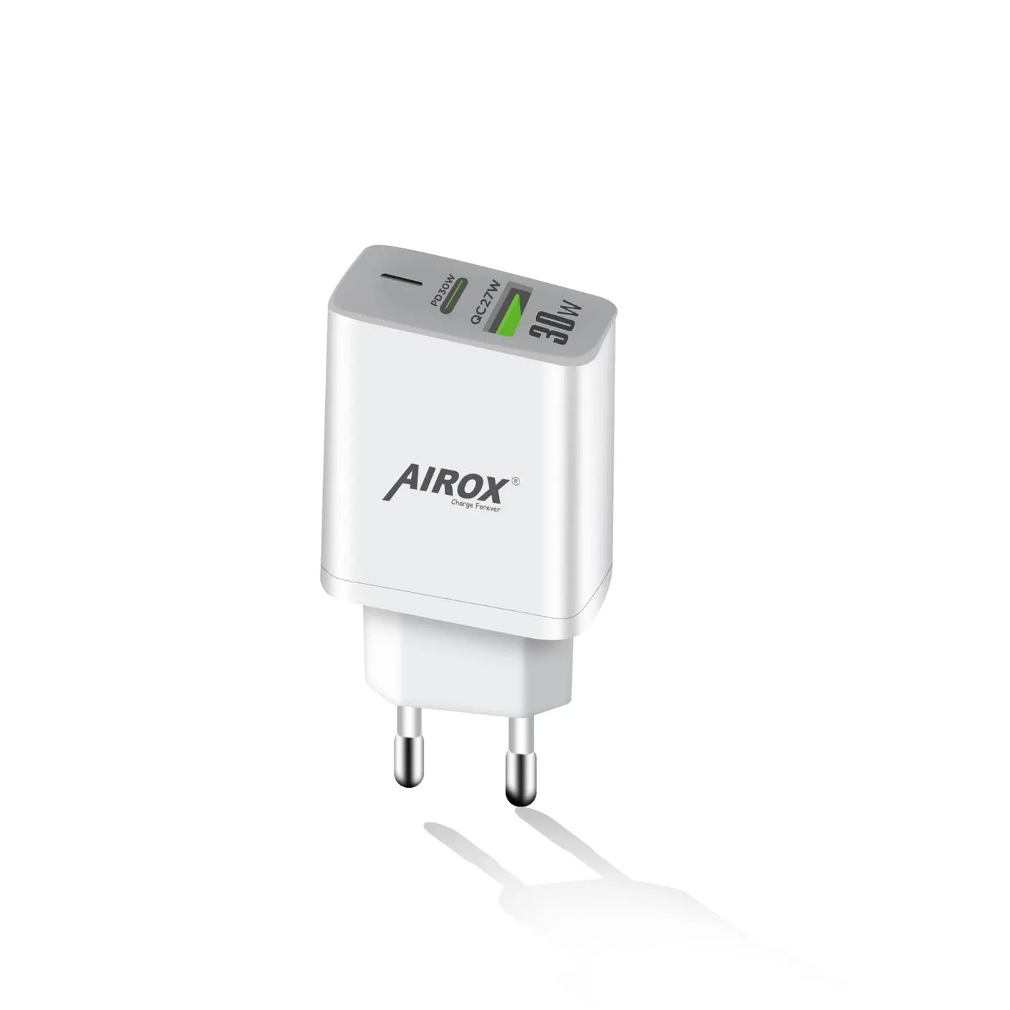 Airox PD03 30 Watt Super Fast Charging PD Adapter With QC Port Airox.pk