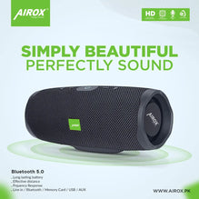 Airox Wireless Bluetooth Mp3 Speaker Woofer Portable  Speakers Bass Speaker Stereo Music Surround Mobile Call Light Speaker Outdoor Speakers with Aux Interface Laptop Phone Support TF FM