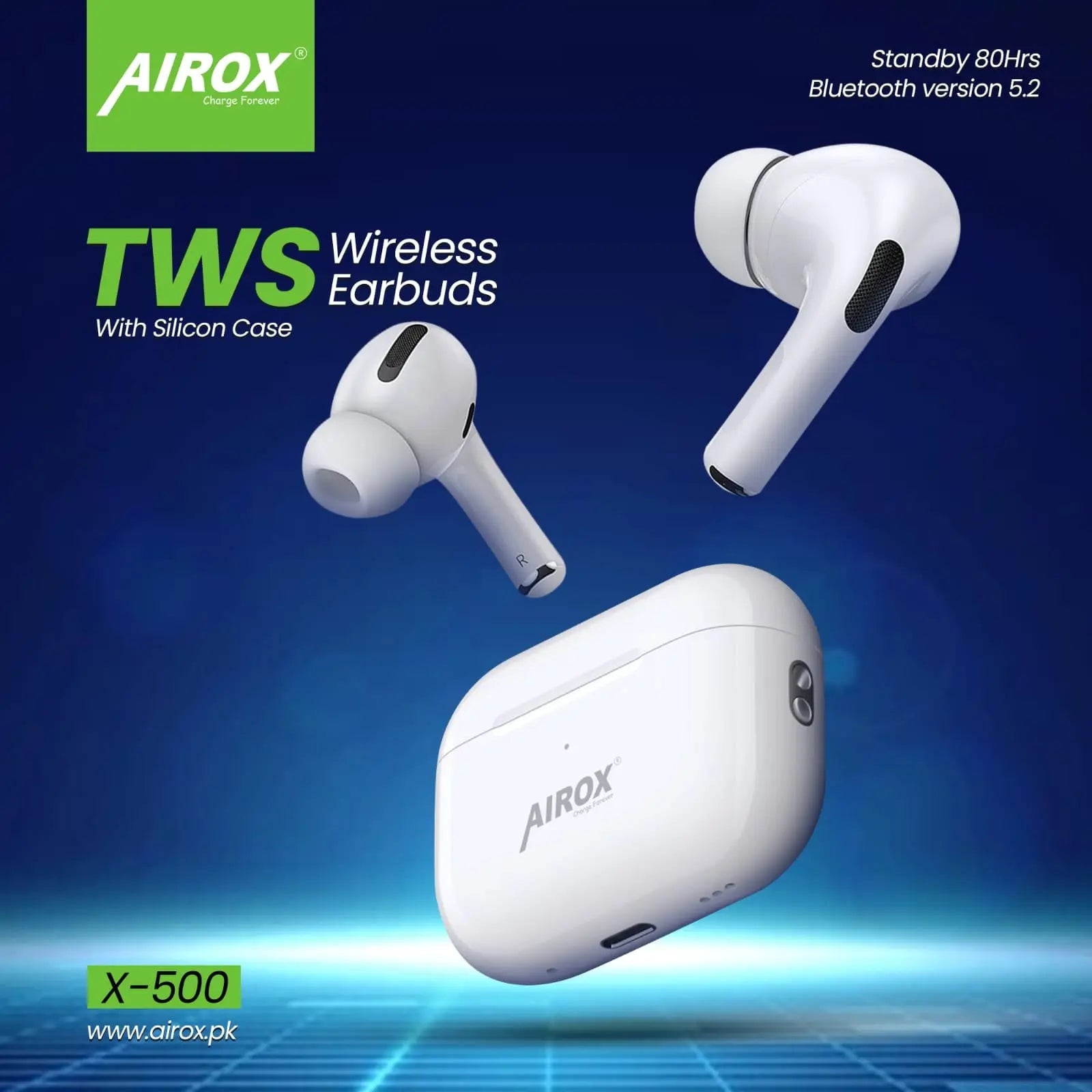Airox X500 Airpods Pro Price in Pakistan | 5.0 Bluetooth Version | Premium Quality with Super Bass - Airox.pk