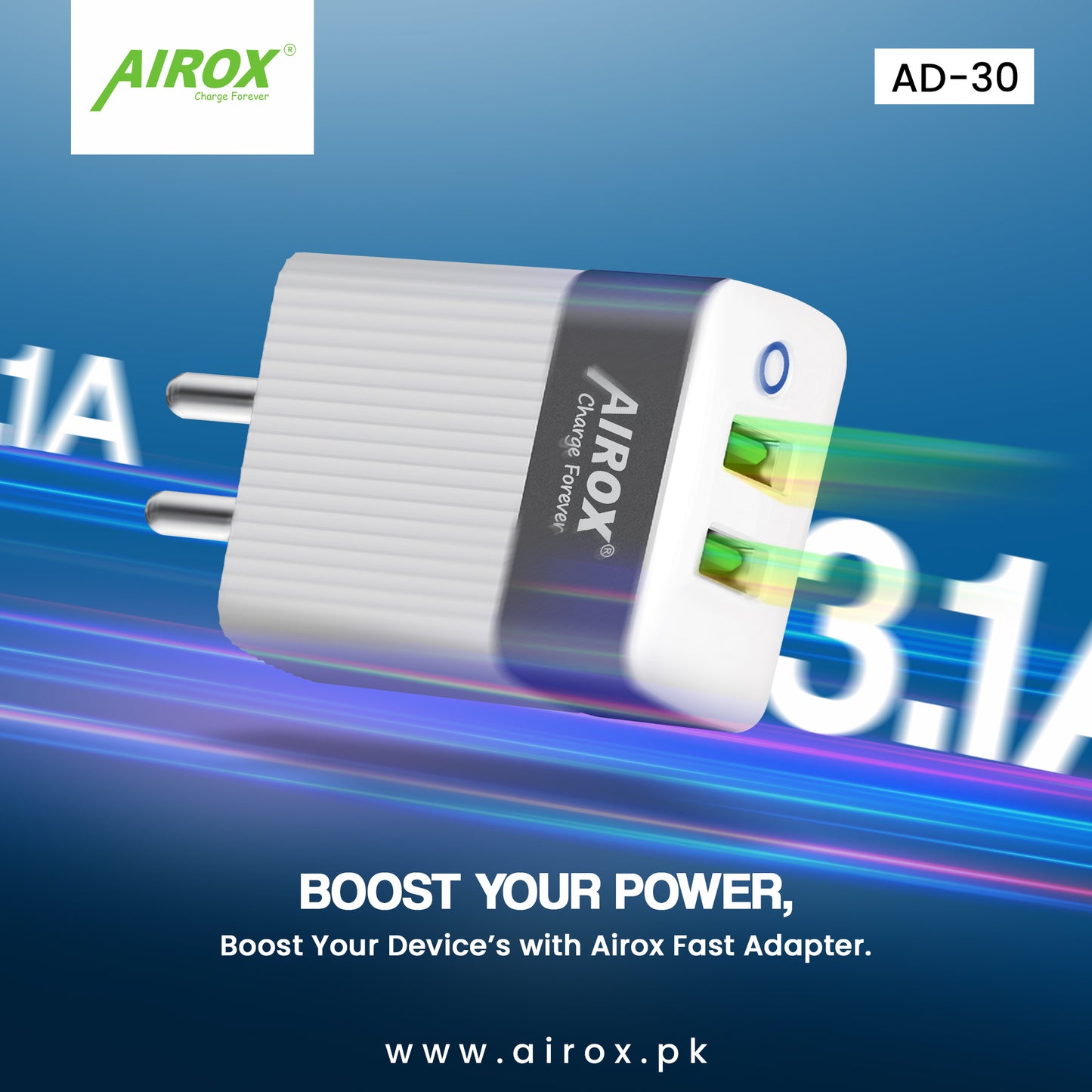 AIORX AD30 15W Fast Charger Adapter – High-Speed Charging with Safety & Reliability