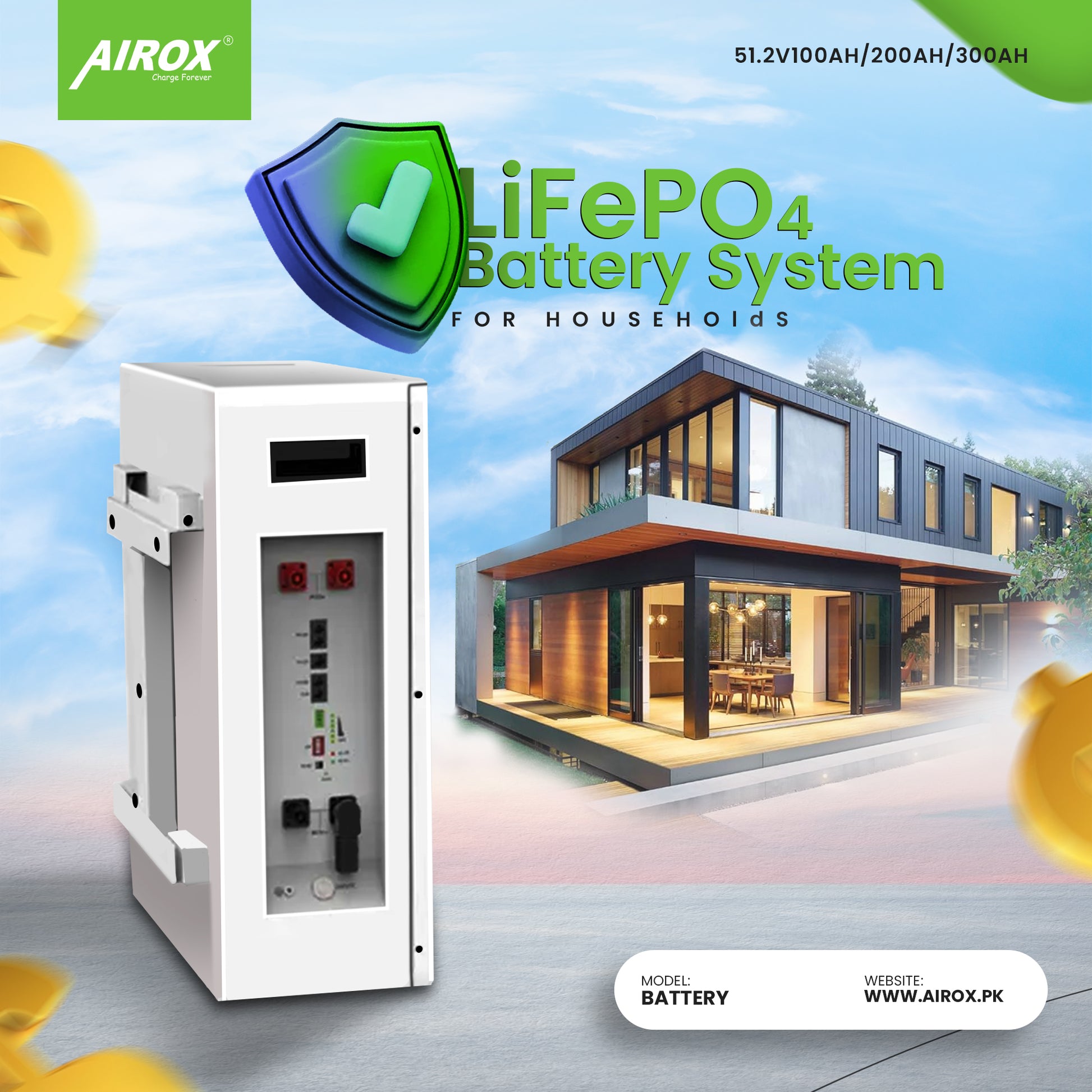 LifePO4 Lithium AIrox Battery – Reliable Power Solution Airox.pk