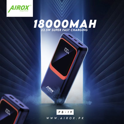 Airox PB19 18,000 mAh Fast Charge Power Bank Airox.pk