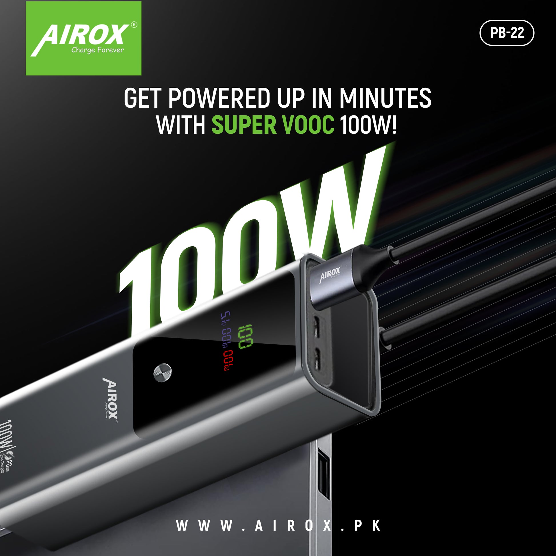 Super Fast Powerbank 20000mah Airox.pk